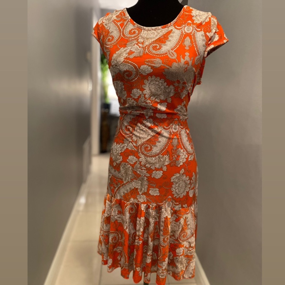 Korean Long Orange Cocktail Mermaid Dress